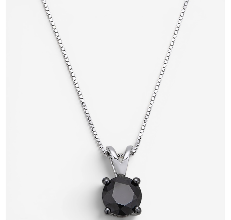 Image 130840_WGBLK.jpg, Product 130-840 / Price $999.99, 14K Gold 1.00 ctw Coloured Diamond Solitaire Pendant With Chain from Diamond Show on TSC.ca's Jewellery department