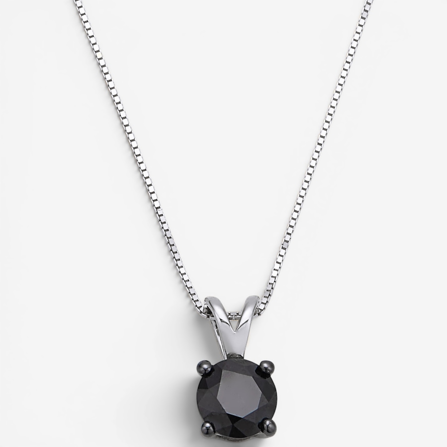 Image 130840_WGBLK.jpg, Product 130-840 / Price $1,099.99, 14K Gold 1.00 ctw Coloured Diamond Solitaire Pendant with Chain from Diamond Show on TSC.ca's Jewellery department