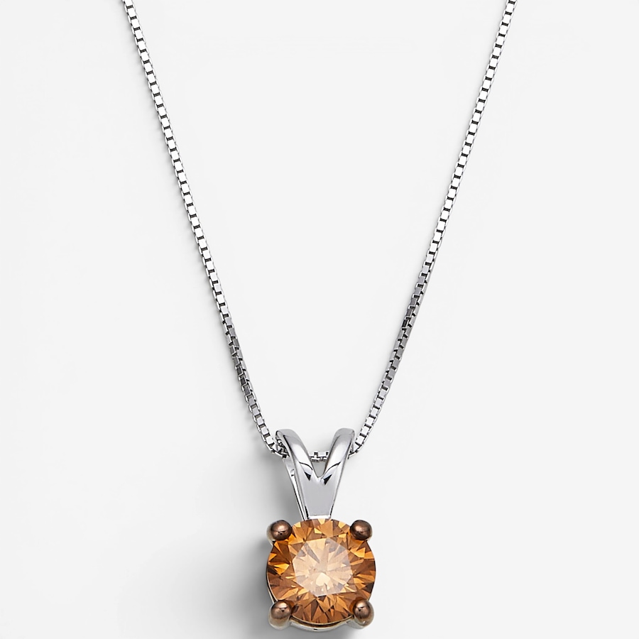 Image 130840_WGCHM.jpg, Product 130-840 / Price $1,099.99, 14K Gold 1.00 ctw Coloured Diamond Solitaire Pendant with Chain from Diamond Show on TSC.ca's Jewellery department