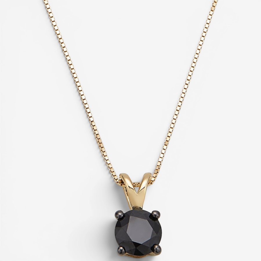 Image 130840_YGBLK.jpg, Product 130-840 / Price $1,099.99, 14K Gold 1.00 ctw Coloured Diamond Solitaire Pendant with Chain from Diamond Show on TSC.ca's Jewellery department
