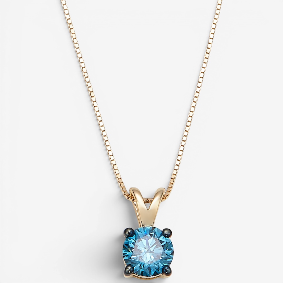 Image 130840_YGLBD.jpg, Product 130-840 / Price $1,099.99, 14K Gold 1.00 ctw Coloured Diamond Solitaire Pendant with Chain from Diamond Show on TSC.ca's Jewellery department