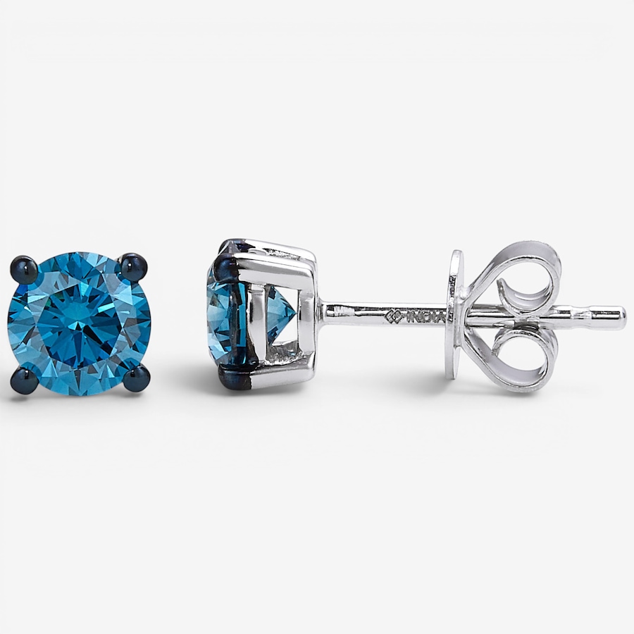 Image 130841_WGBLU.jpg, Product 130-841 / Price $579.99, 14K Gold 1.00 ctw Coloured Diamond Stud Earrings from Diamond Show on TSC.ca's Jewellery department