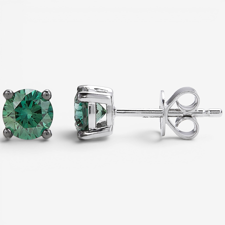Image 130841_WGGRN.jpg, Product 130-841 / Price $579.99, 14K Gold 1.00 ctw Coloured Diamond Stud Earrings from Diamond Show on TSC.ca's Jewellery department