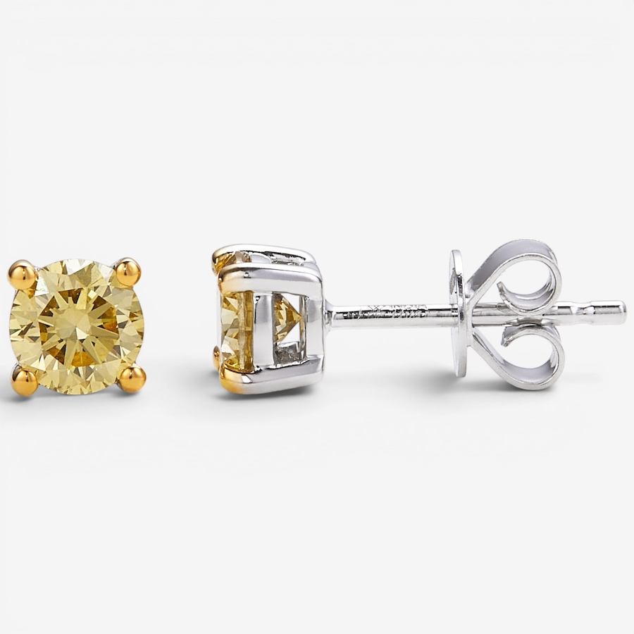Image 130841_WGLYD.jpg, Product 130-841 / Price $579.99, 14K Gold 1.00 ctw Coloured Diamond Stud Earrings from Diamond Show on TSC.ca's Jewellery department