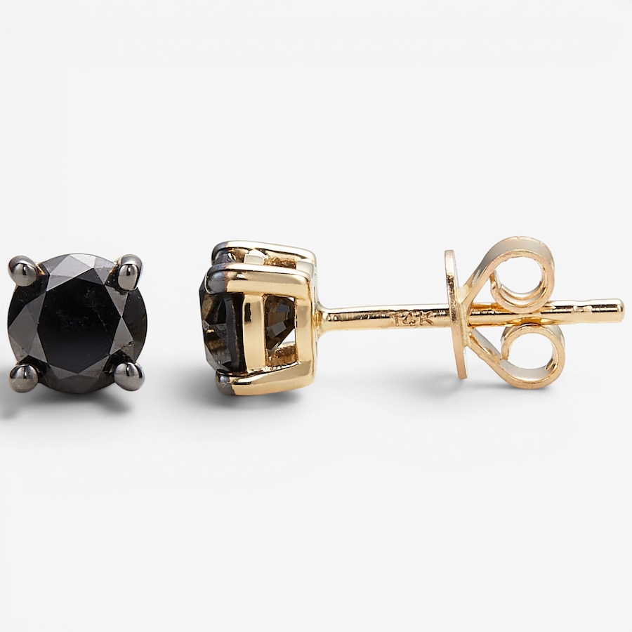 Image 130841_YGBLK.jpg, Product 130-841 / Price $579.99, 14K Gold 1.00 ctw Coloured Diamond Stud Earrings from Diamond Show on TSC.ca's Jewellery department