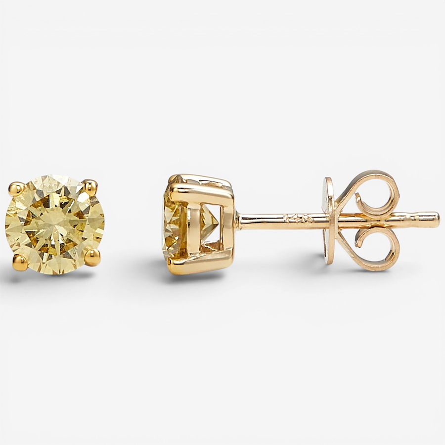 Image 130841_YGLYD.jpg, Product 130-841 / Price $579.99, 14K Gold 1.00 ctw Coloured Diamond Stud Earrings from Diamond Show on TSC.ca's Jewellery department