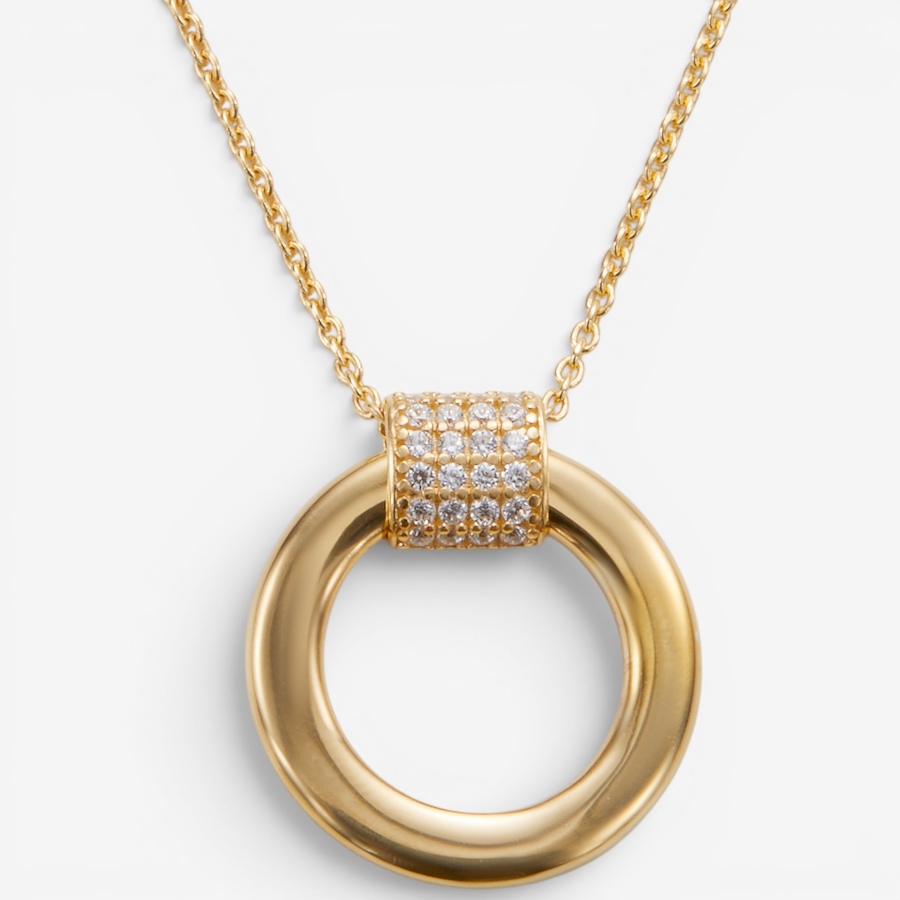 Image 130870.jpg, Product 130-870 / Price $169.99, Cristiana Jewels Sterling Silver Yellow Gold Plate Dora Cubic Zirconia Necklace from Cristiana Jewels on TSC.ca's Jewellery department