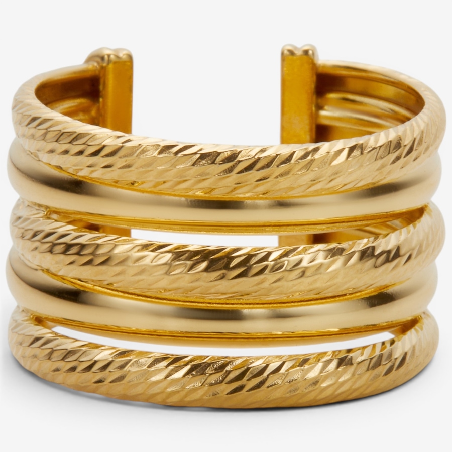 Image 130873.jpg, Product 130-873 / Price $219.99, Cristiana Jewels Sterling Silver Yellow Gold Plate Multi Textured Ring from Cristiana Jewels on TSC.ca's Jewellery department