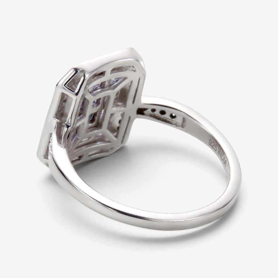 Image 130888_ALTMORE1.jpg, Product 130-888 / Price $99.99, Sterling Silver Tanzanite & White Zircon Ring from Gem Reflections on TSC.ca's Jewellery department