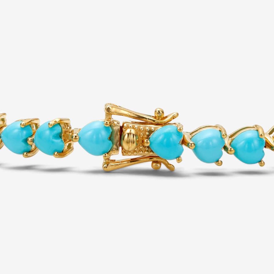 Image 130890_ALTMORE1.jpg, Product 130-890 / Price $389.99, Sterling Silver Sleeping Beauty Turquoise Heart Bracelet from Gem Reflections on TSC.ca's Jewellery department