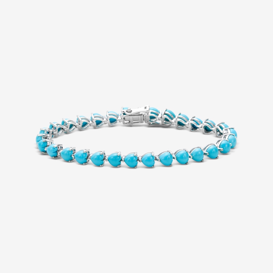 Image 130890_RHOP.jpg, Product 130-890 / Price $389.99, Sterling Silver Sleeping Beauty Turquoise Heart Bracelet from Gem Reflections on TSC.ca's Jewellery department