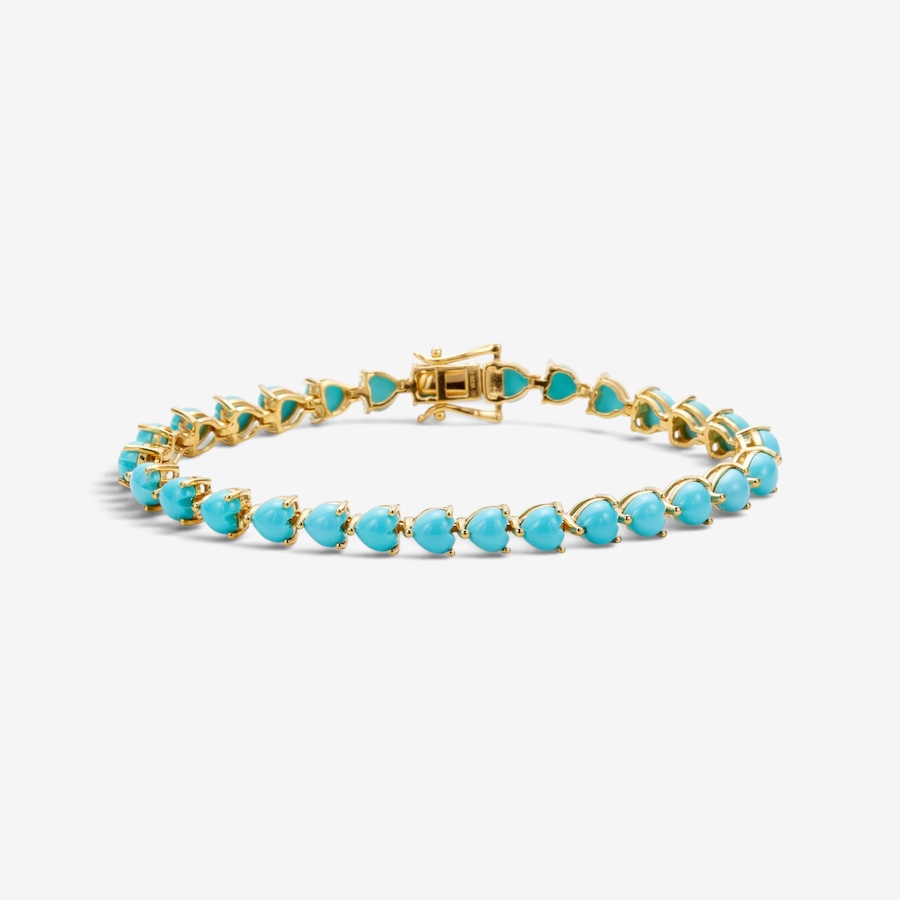 Image 130890_YGP.jpg, Product 130-890 / Price $389.99, Sterling Silver Sleeping Beauty Turquoise Heart Bracelet from Gem Reflections on TSC.ca's Jewellery department
