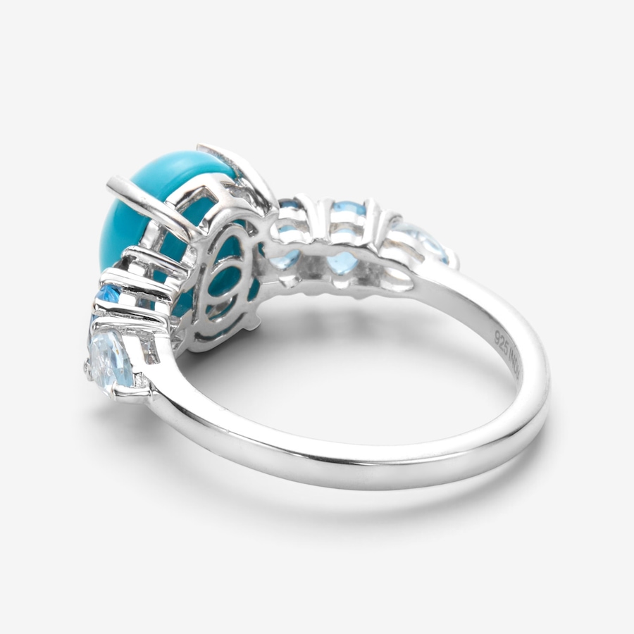 Image 130895_ALTMORE1.jpg, Product 130-895 / Price $129.99, Sterling Silver Sleeping Beauty Turquoise and Topaz Ring from Gem Reflections on TSC.ca's Jewellery department