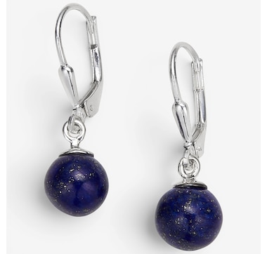 Himalayan Gems Sterling Silver Gemstone Bead Earrings