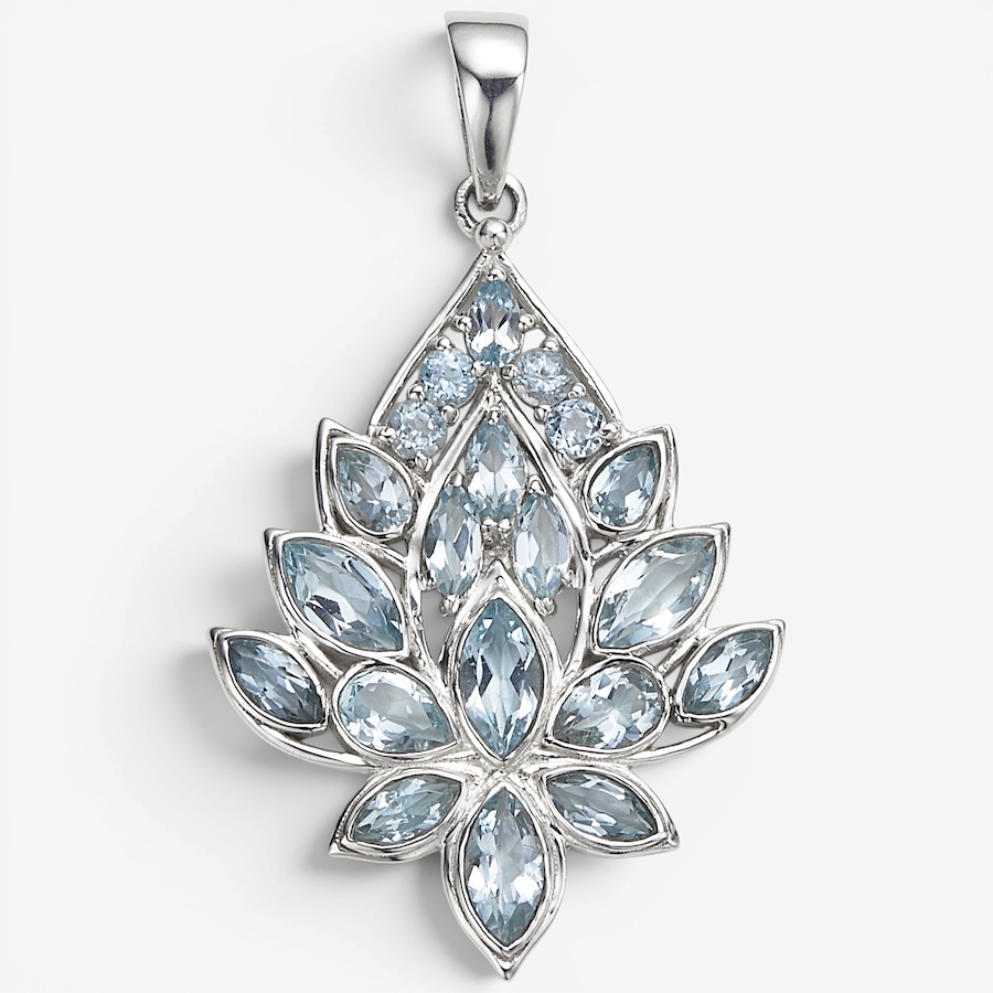 Image 130922_BTP.jpg, Product 130-922 / Price $89.99, Himalayan Gems Sterling Silver Gemstone Lotus Pendant from Himalayan Gems on TSC.ca's Jewellery department