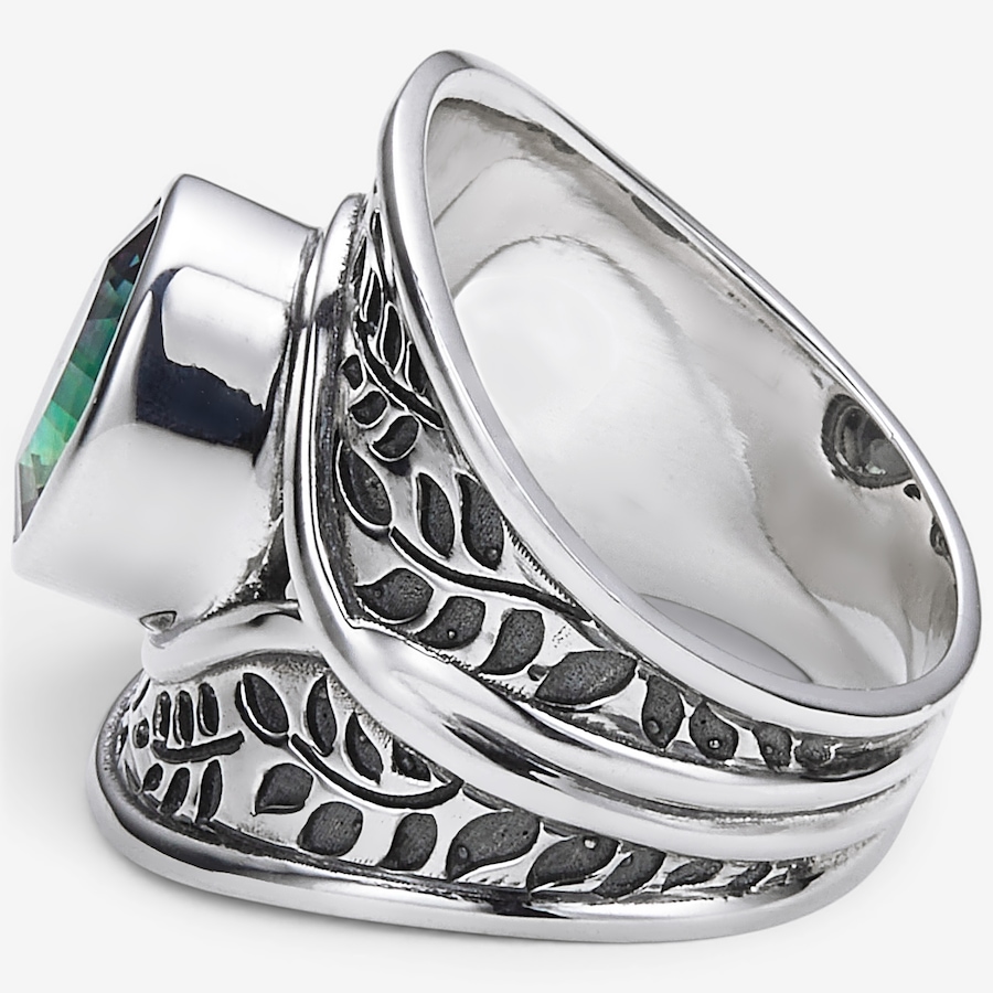 Image 130923_ALTMORE1.jpg, Product 130-923 / Price $89.99, Himalayan Gems Sterling Silver Gemstone Fern Motif Ring from Himalayan Gems on TSC.ca's Jewellery department