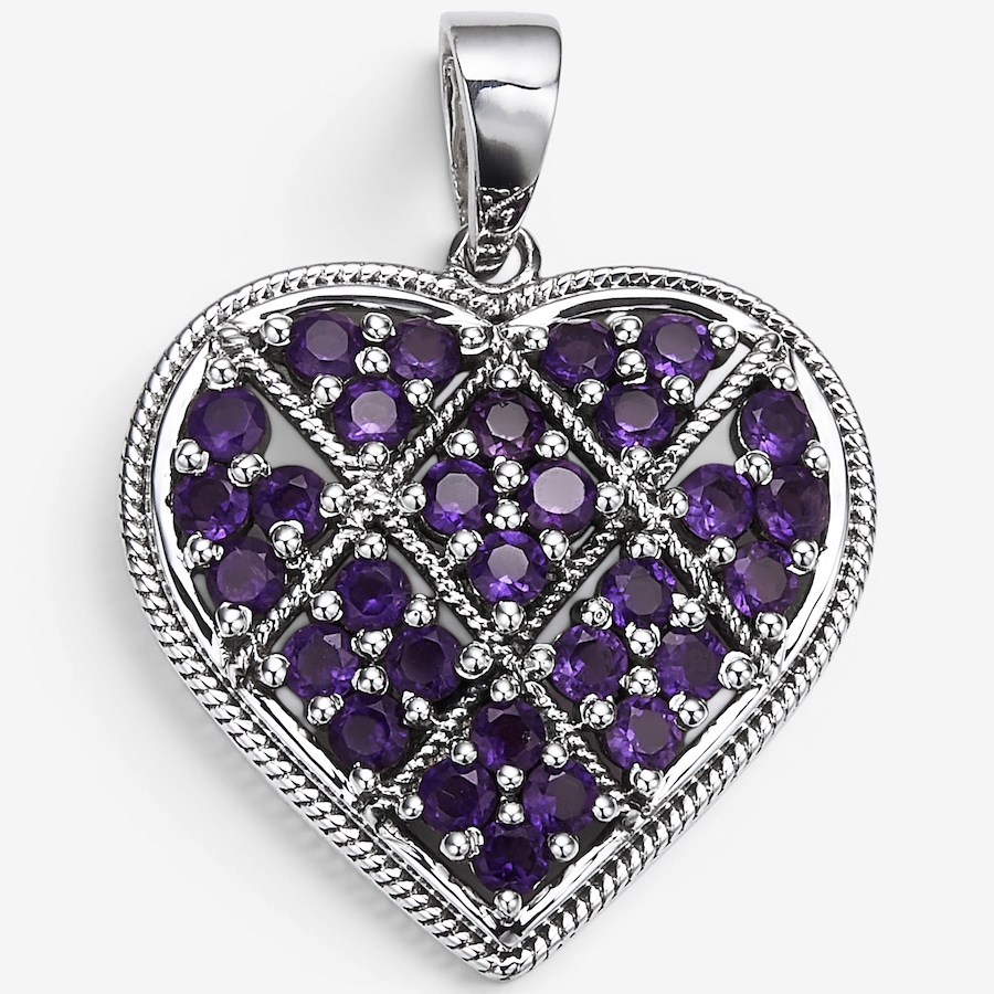 Image 130928_AMY.jpg, Product 130-928 / Price $319.99, Himalayan Gems Sterling Silver Gemstone Heart Pendant from Himalayan Gems on TSC.ca's Jewellery department