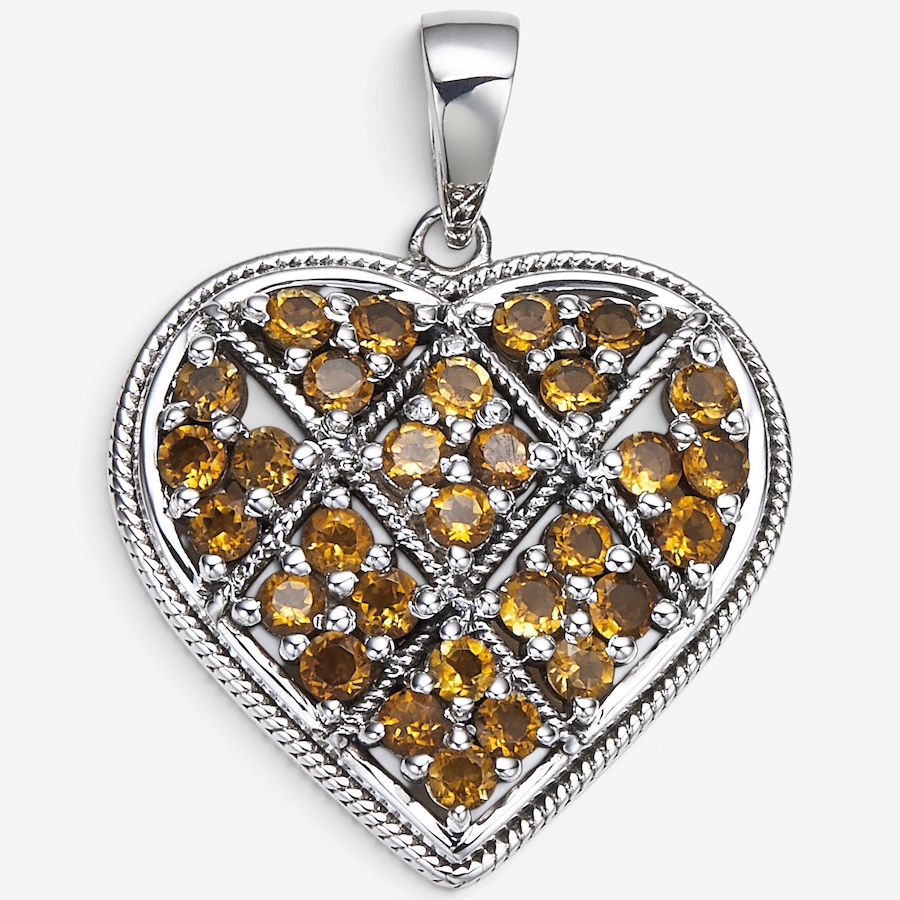 Image 130928_CIT.jpg, Product 130-928 / Price $319.99, Himalayan Gems Sterling Silver Gemstone Heart Pendant from Himalayan Gems on TSC.ca's Jewellery department