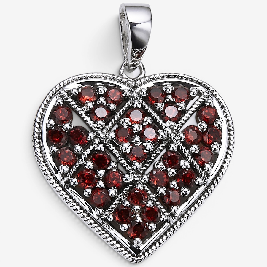 Image 130928_GAR.jpg, Product 130-928 / Price $319.99, Himalayan Gems Sterling Silver Gemstone Heart Pendant from Himalayan Gems on TSC.ca's Jewellery department