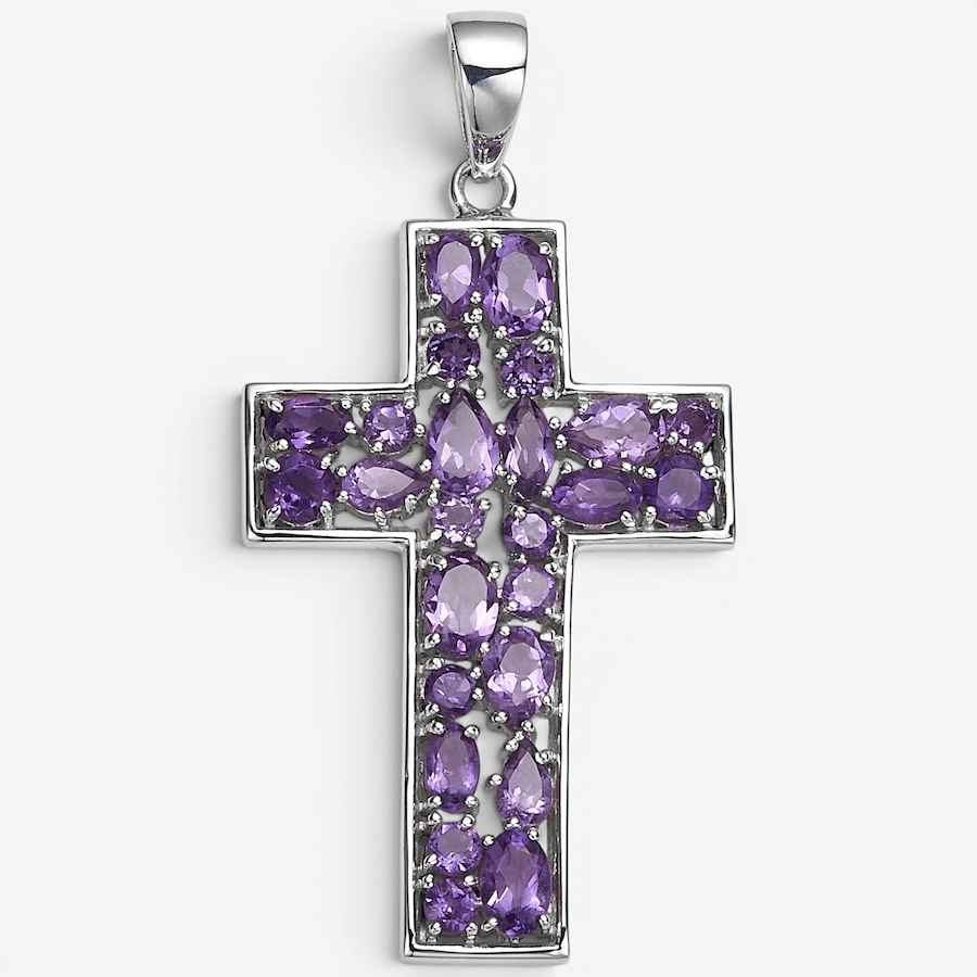 Image 130929_AMY.jpg, Product 130-929 / Price $289.99,  Himalayan Gems Sterling Silver Gemstone Cross Pendant from Himalayan Gems on TSC.ca's Jewellery department