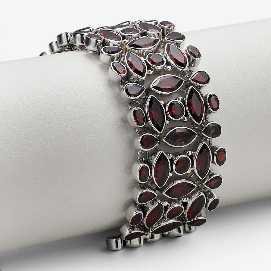 Image 130931_GAR.jpg, Product 130-931 / Price $499.99, Himalayan Gems Sterling Silver Geometric Gemstone Bracelet from Himalayan Gems on TSC.ca's Jewellery department