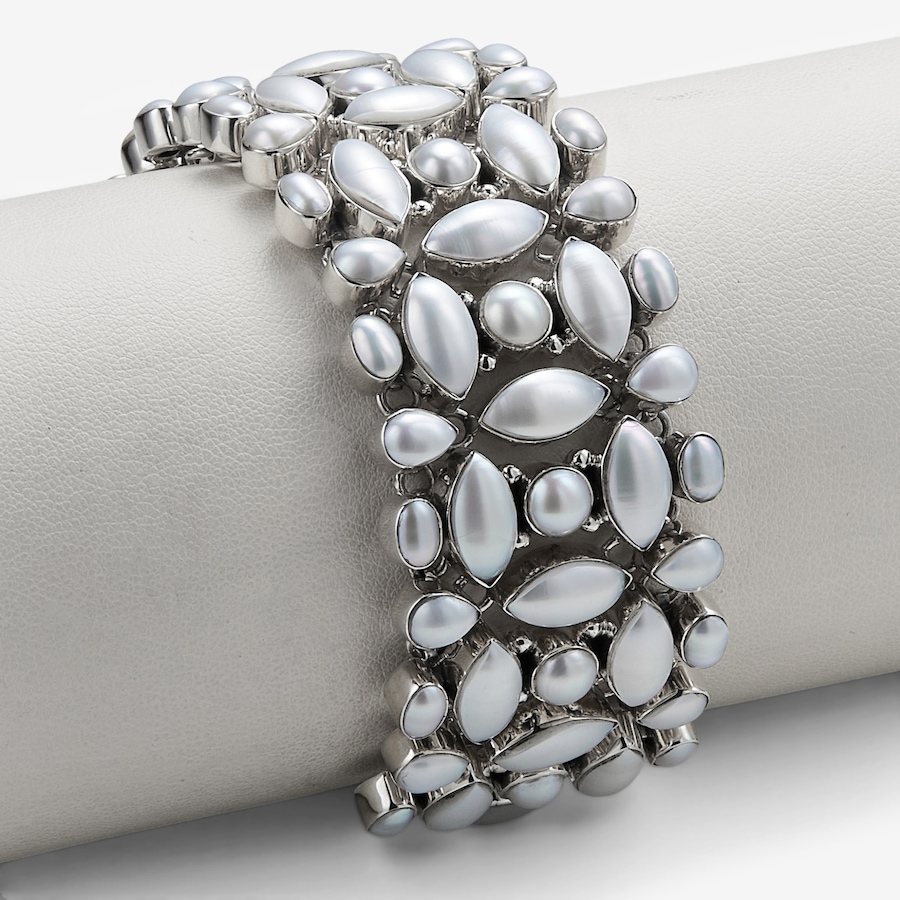 Image 130931_WPR.jpg, Product 130-931 / Price $499.99, Himalayan Gems Sterling Silver Geometric Gemstone Bracelet from Himalayan Gems on TSC.ca's Jewellery department