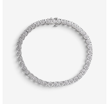 Colour Of Diamonds Sterling Silver Diamond Accent Tennis Bracelet