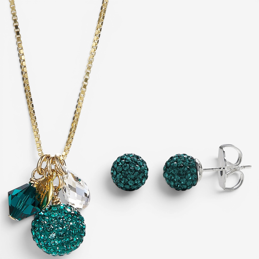 Image 130933_GRN.jpg, Product 130-933 / Price $169.99, Hillberg & Berk Limited Edition Sparkle Ball Cluster Necklace And Stud Earrings from Hillberg & Berk Jewellery on TSC.ca's Jewellery department