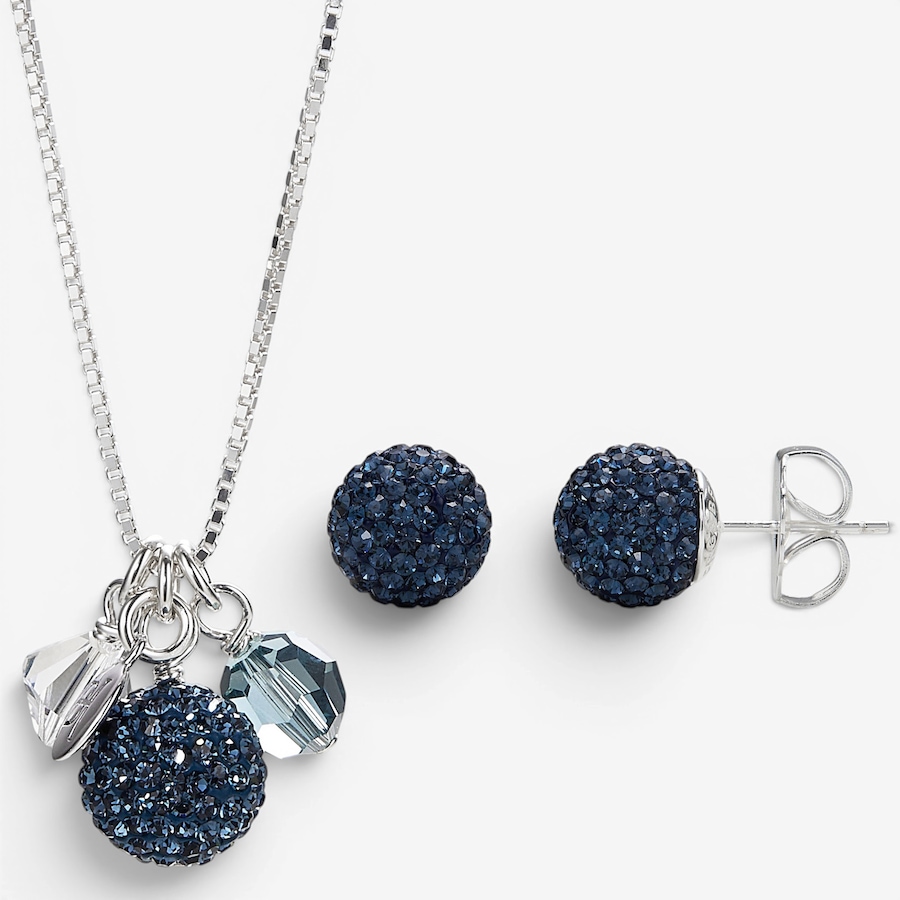 Image 130933_NVY.jpg, Product 130-933 / Price $169.99, Hillberg & Berk Limited Edition Sparkle Ball Cluster Necklace And Stud Earrings from Hillberg & Berk Jewellery on TSC.ca's Jewellery department
