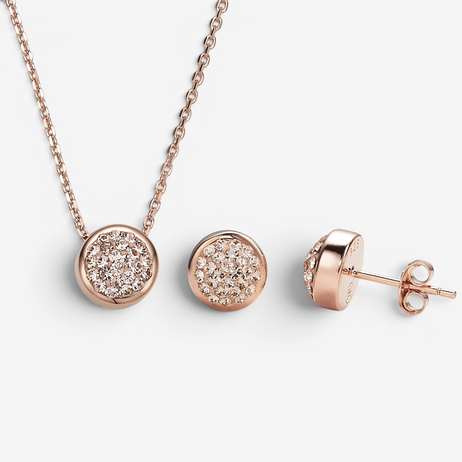 Image 130934_RGL.jpg, Product 130-934 / Price $299.99, Hillberg & Berk Sterling Silver Sparkle Bezel Set Necklace And Earrings Set from Hillberg & Berk Jewellery on TSC.ca's Jewellery department