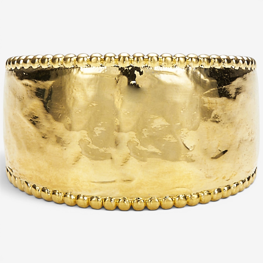 Image 130963.jpg, Product 130-963 / Price $89.99, Etrusca Gioielli 18K Yellow Gold Plate Graduated Hammered Ring from Etrusca Jewellery on TSC.ca's Jewellery department