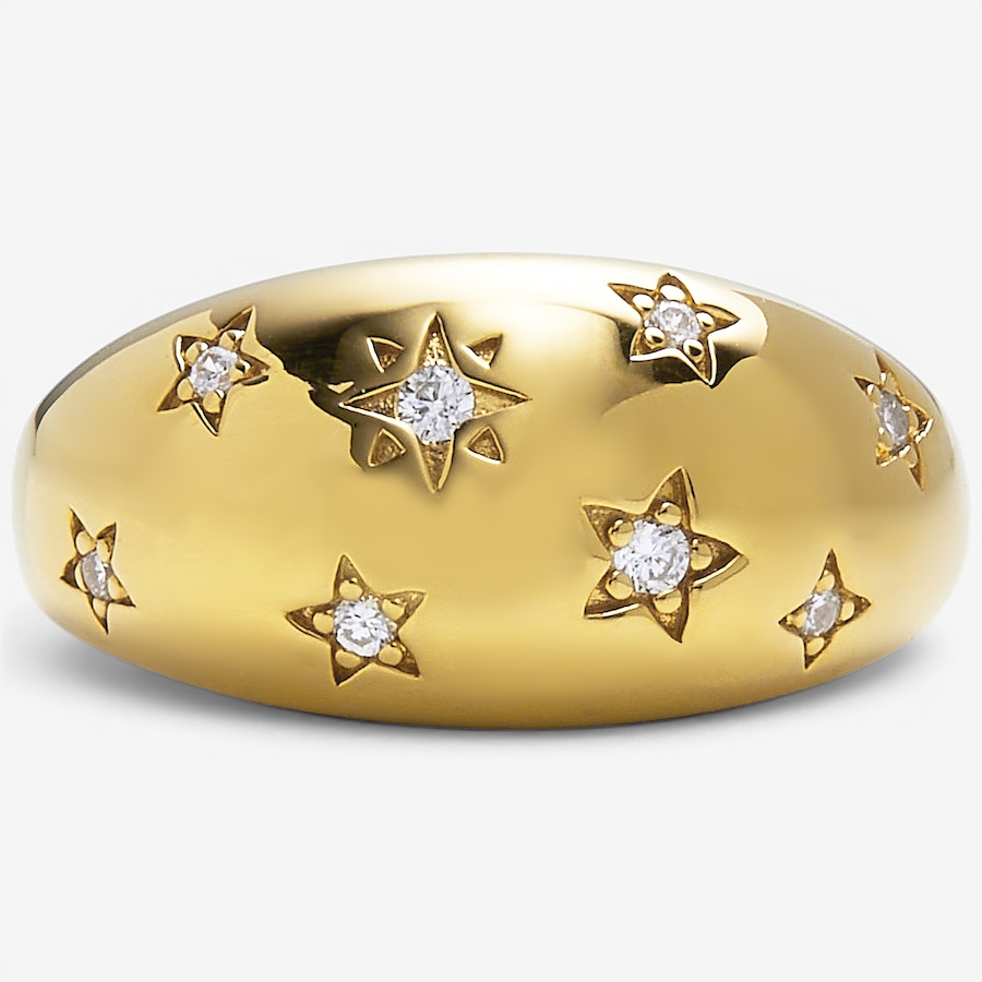Image 130967.jpg, Product 130-967 / Price $139.99, Hillberg & Berk Sterling Silver/14K Gold Vermeil Starburst Ring from Hillberg & Berk Jewellery on TSC.ca's Jewellery department