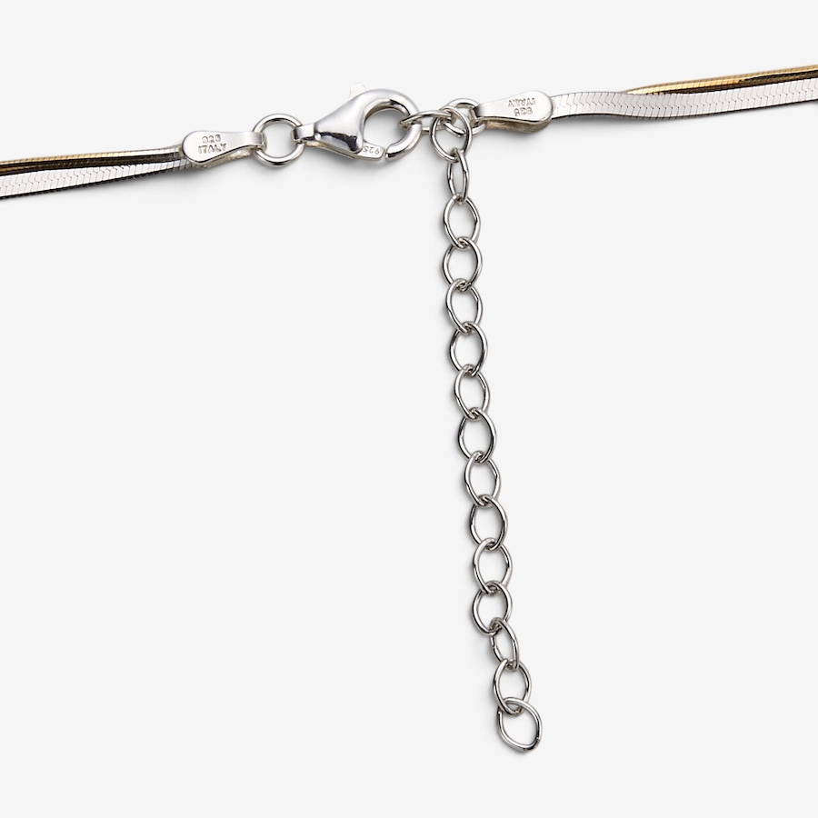 Image 131037_ALTMORE1.jpg, Product 131-037 / Price $99.99, Silver Gallery Sterling Silver Two-Tone Rhodium/Yellow Gold Plate Two Strand Necklace from Silver Gallery on TSC.ca's Jewellery department