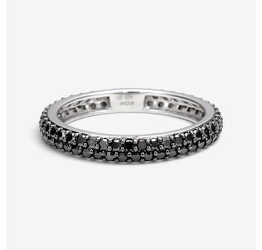 Colours of Diamonds Sterling Silver 1.00ctw Coloured Diamond Eternity Band