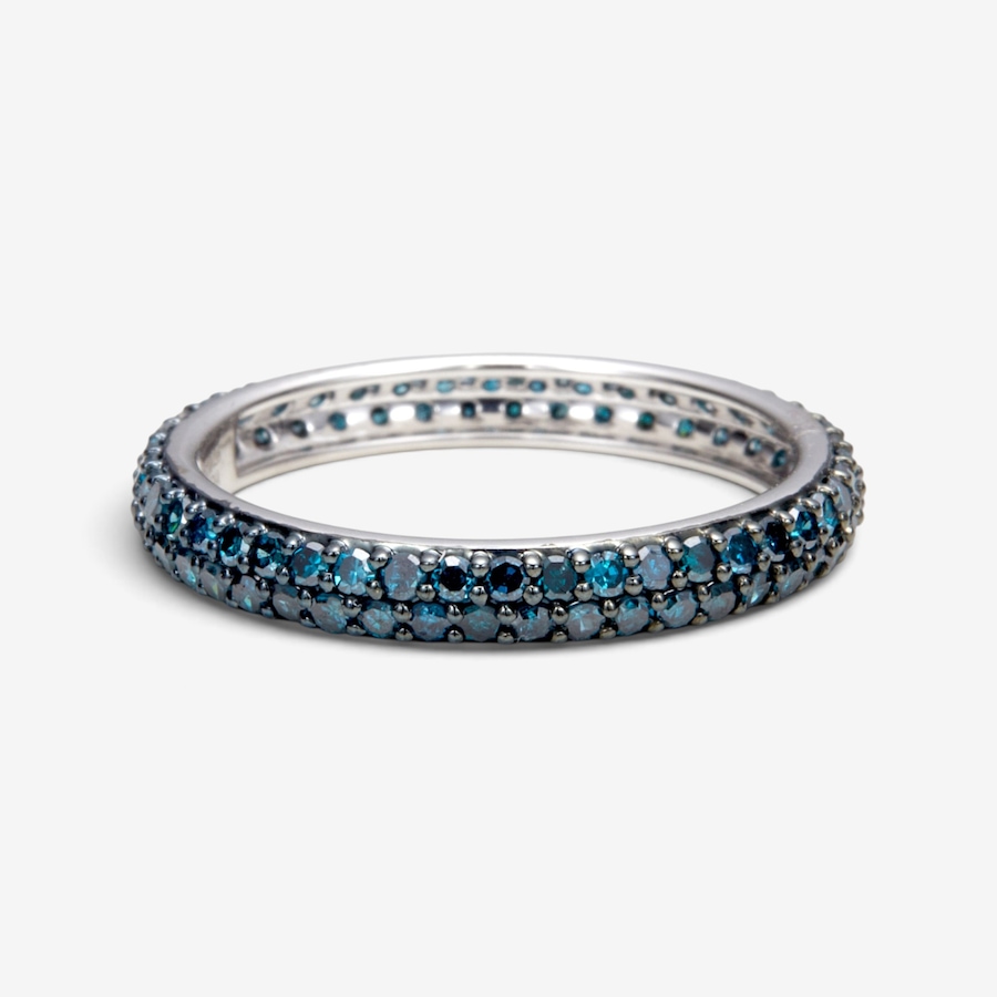 Image 131078_RHBLD.jpg, Product 131-078 / Price $799.99, Colours of Diamonds Sterling Silver 1.00ctw Coloured Diamond Eternity Band from Colours of Diamonds on TSC.ca's Jewellery department