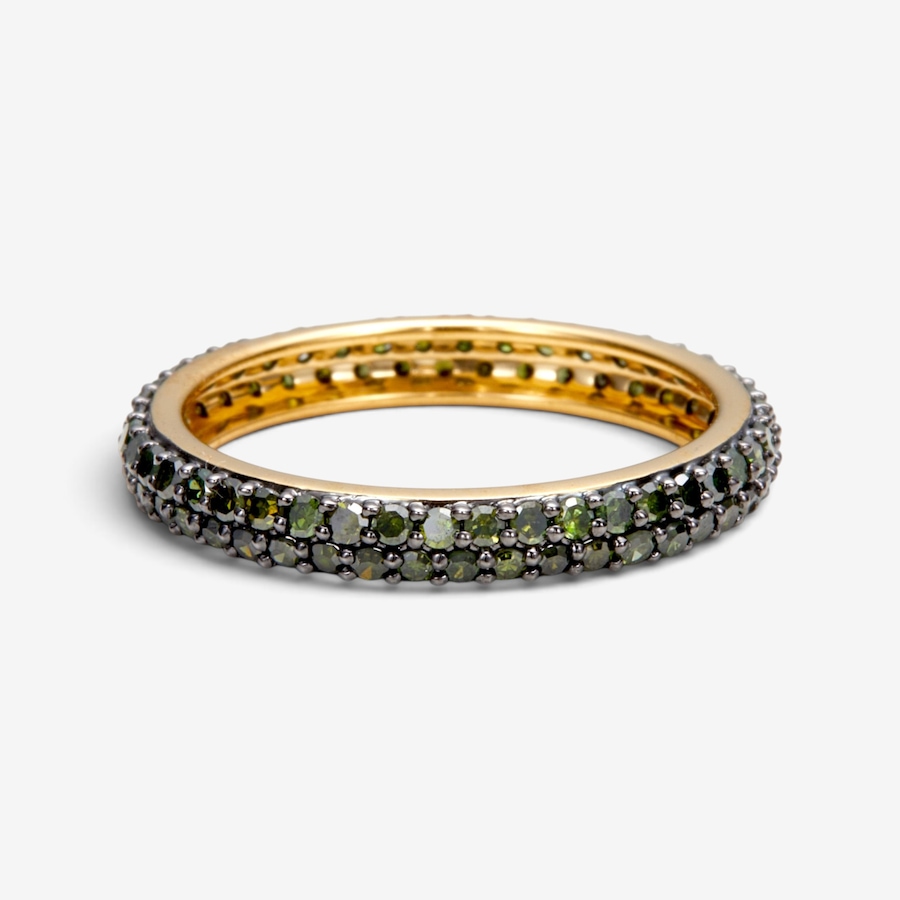 Image 131078_YGPGR.jpg, Product 131-078 / Price $799.99, Colours of Diamonds Sterling Silver 1.00ctw Coloured Diamond Eternity Band from Colours of Diamonds on TSC.ca's Jewellery department