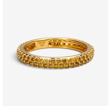 Colours of Diamonds Sterling Silver 1.00ctw Coloured Diamond Eternity Band