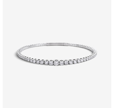  EVERA Diamonds 14K Gold 3.00ctw Diamond Flex Bangle
