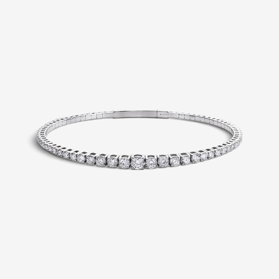 Image 131080_WGL.jpg, Product 131-080 / Price $2,799.99 - $2,999.99, EVERA Diamonds 14K Gold 3.00ctw Diamond Flex Bangle from Evera Diamonds on TSC.ca's Jewellery department