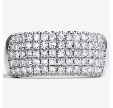EVERA Diamonds Sterling Silver 1.00ctw Diamond Band