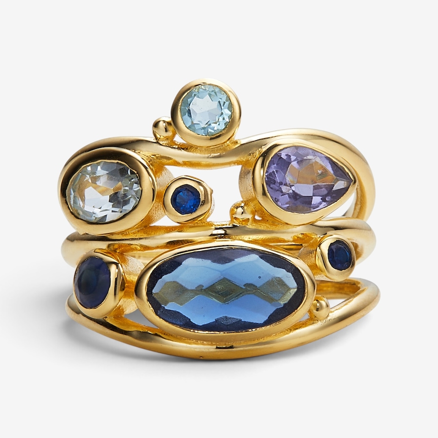 Image 131087_BLU.jpg, Product 131-087 / Price $169.99, Samuel B Sterling Silver Multigemstone Ring from Samuel B. Collection on TSC.ca's Jewellery department