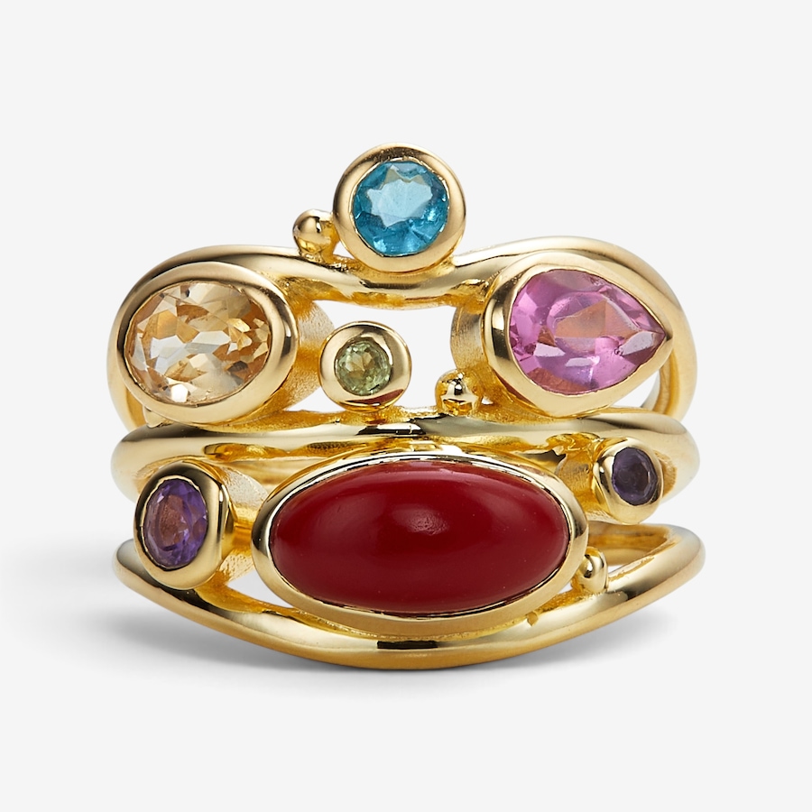 Image 131087_MTI.jpg, Product 131-087 / Price $169.99, Samuel B Sterling Silver Multigemstone Ring from Samuel B. Collection on TSC.ca's Jewellery department