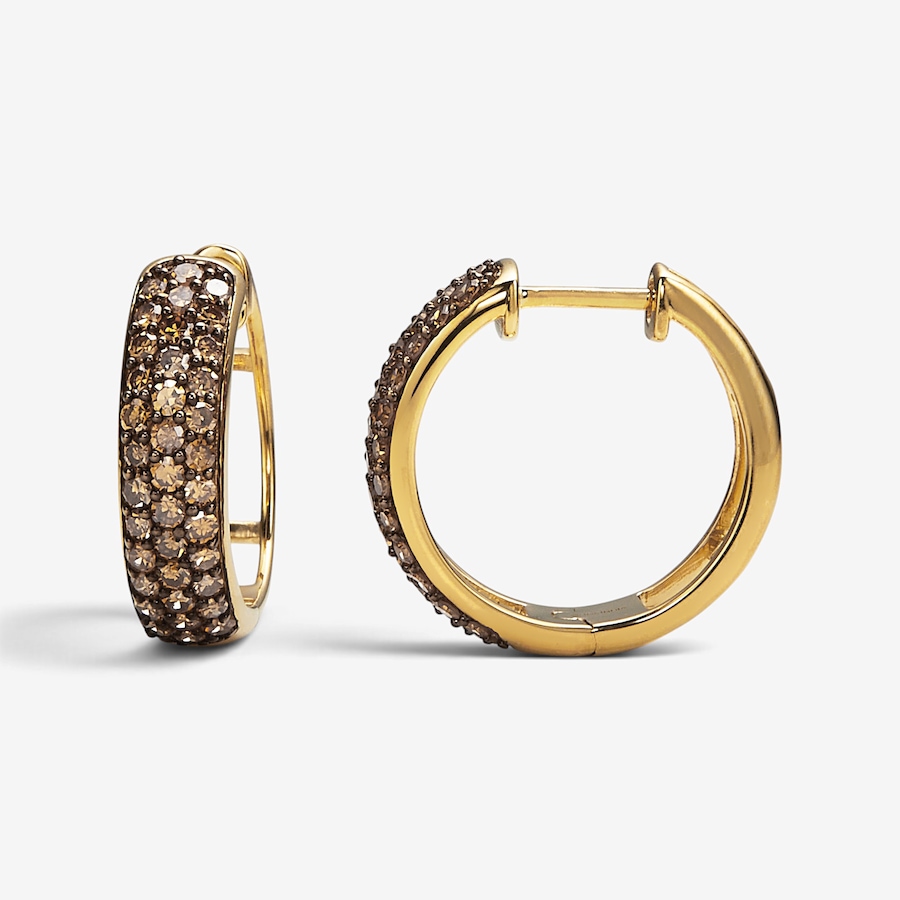 Image 131088_CHMGP.jpg, Product 131-088 / Price $499.99, Colours of Diamonds Sterling Silver 1.00ctw Coloured Diamond Hoop Earrings from Colours of Diamonds on TSC.ca's Jewellery department