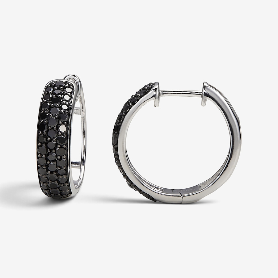 Image 131088_RHBKD.jpg, Product 131-088 / Price $499.99, Colours of Diamonds Sterling Silver 1.00ctw Coloured Diamond Hoop Earrings from Colours of Diamonds on TSC.ca's Jewellery department