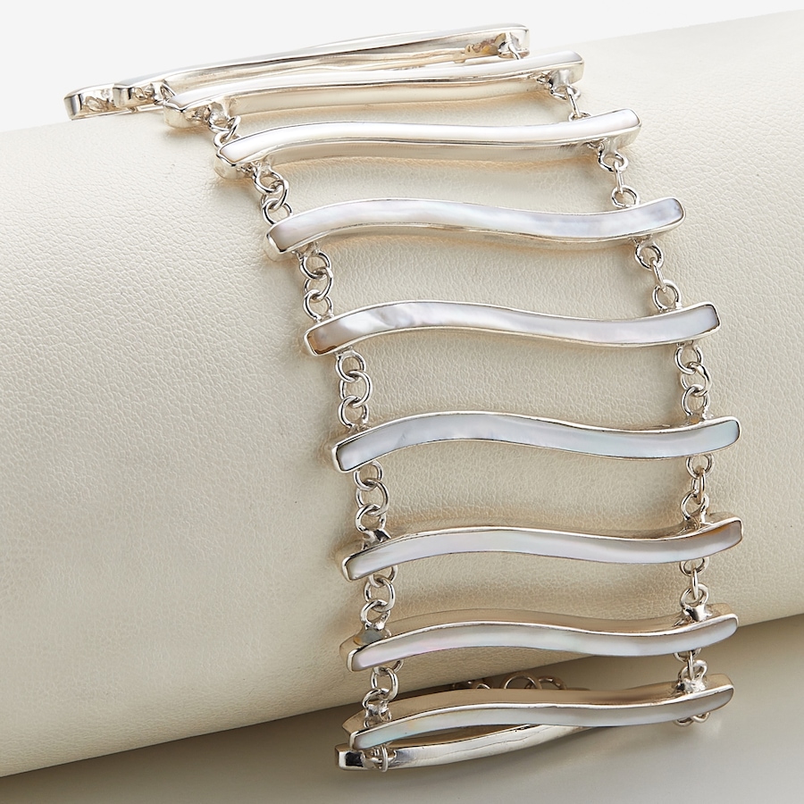 Image 131101_MOP.jpg, Product 131-101 / Price $329.99, Samuel B Collection Sterling Silver Accordian Bracelet from Samuel B. Collection on TSC.ca's Jewellery department