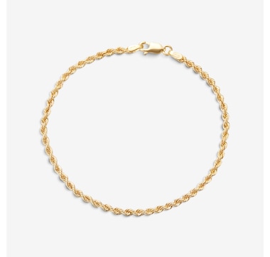 Uno A Erre 10K Yellow Gold Laser Rope Bracelet