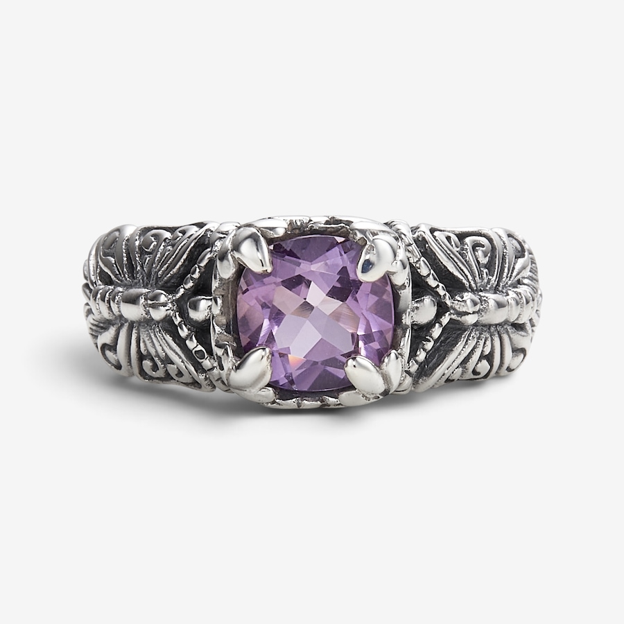 Image 131134_AMY.jpg, Product 131-134 / Price $149.99, Samuel B. Collection Sterling Silver Gemstone Cushion Ring from Samuel B. Collection on TSC.ca's Jewellery department