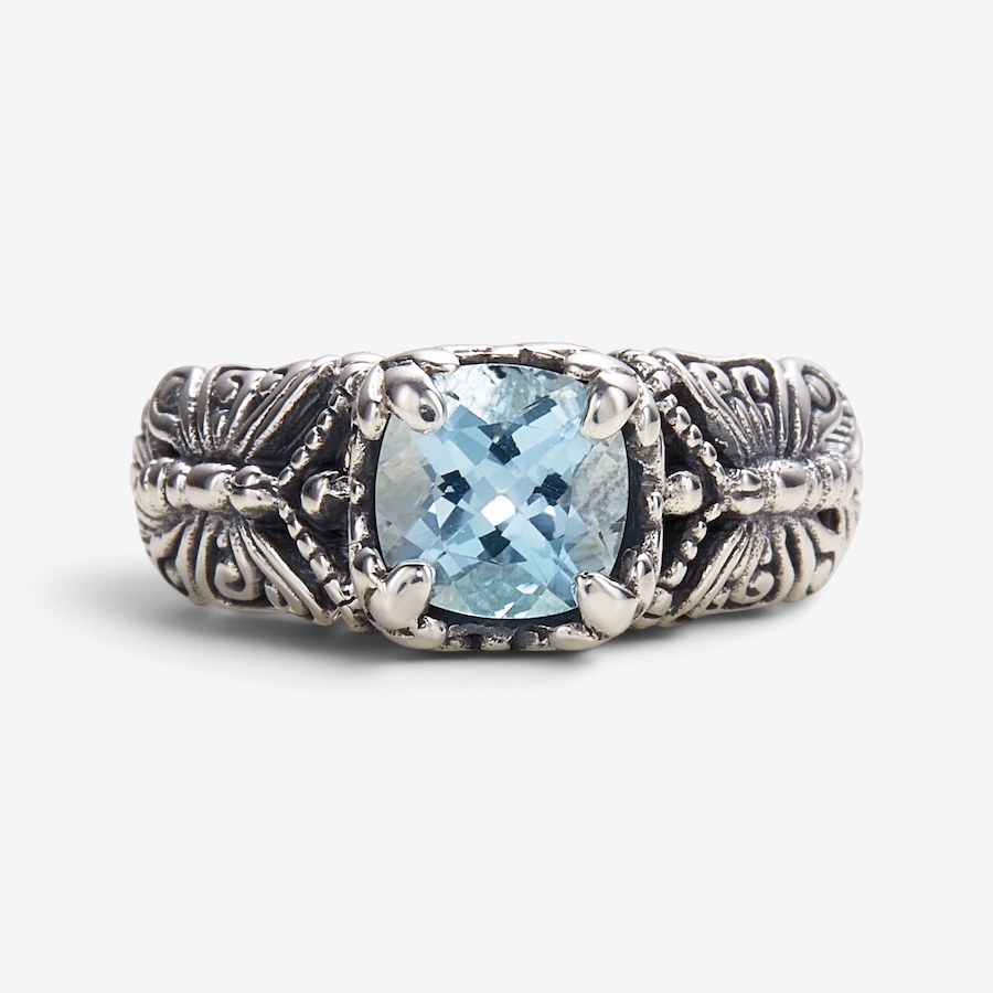 Image 131134_BTP.jpg, Product 131-134 / Price $149.99, Samuel B. Collection Sterling Silver Gemstone Cushion Ring from Samuel B. Collection on TSC.ca's Jewellery department