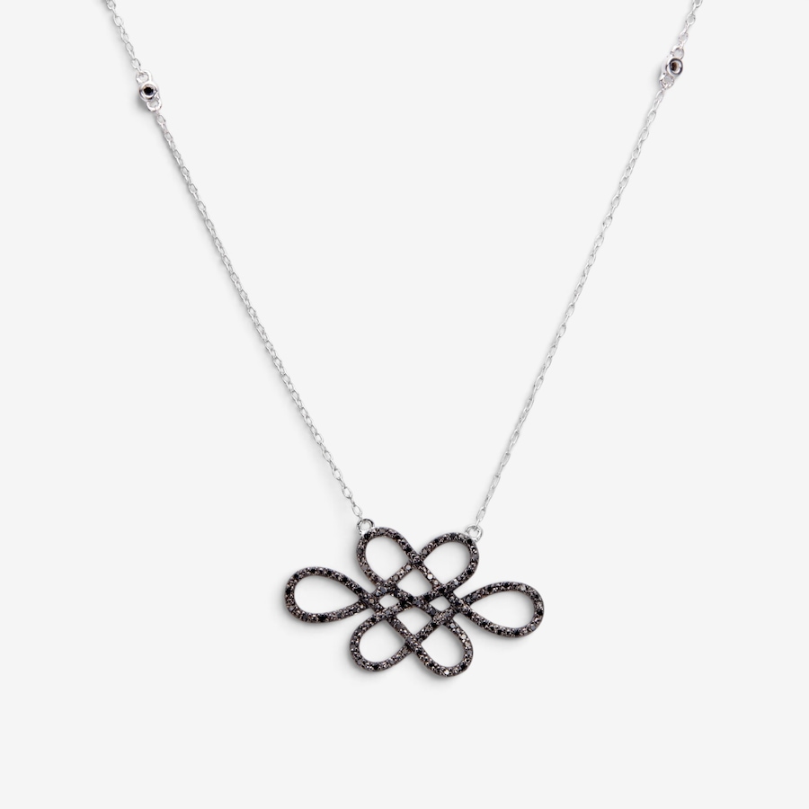 Image 131142.jpg, Product 131-142 / Price $179.99, Colours of Diamonds Sterling Silver Rhodium Plate 0.40ctw Black Diamond Pendant Necklace from Colours of Diamonds on TSC.ca's Jewellery department