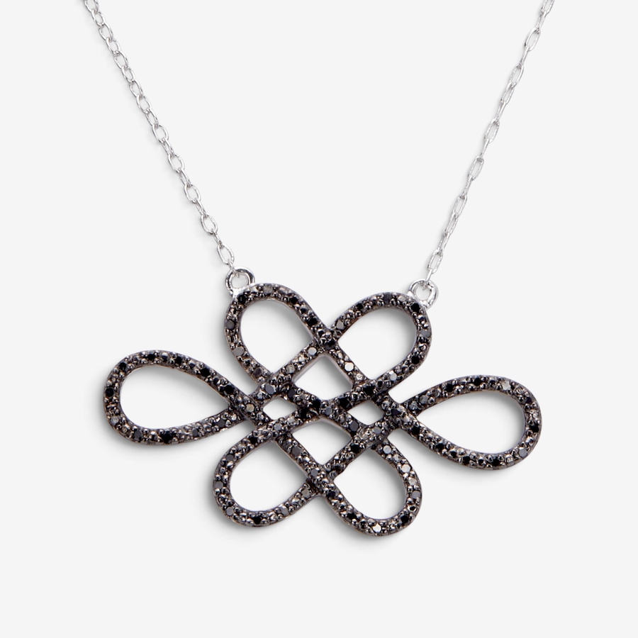 Image 131142_ALTMORE1.jpg, Product 131-142 / Price $179.99, Colours of Diamonds Sterling Silver Rhodium Plate 0.40ctw Black Diamond Pendant Necklace from Colours of Diamonds on TSC.ca's Jewellery department